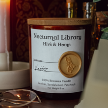 Load image into Gallery viewer, Nocturnal Library Beeswax Candle