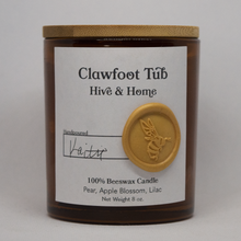 Load image into Gallery viewer, Clawfoot Tub Beeswax Candle