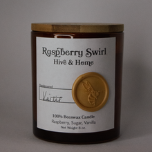 Load image into Gallery viewer, Raspberry Swirl Beeswax Candle