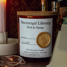 Load image into Gallery viewer, Nocturnal Library Beeswax Candle
