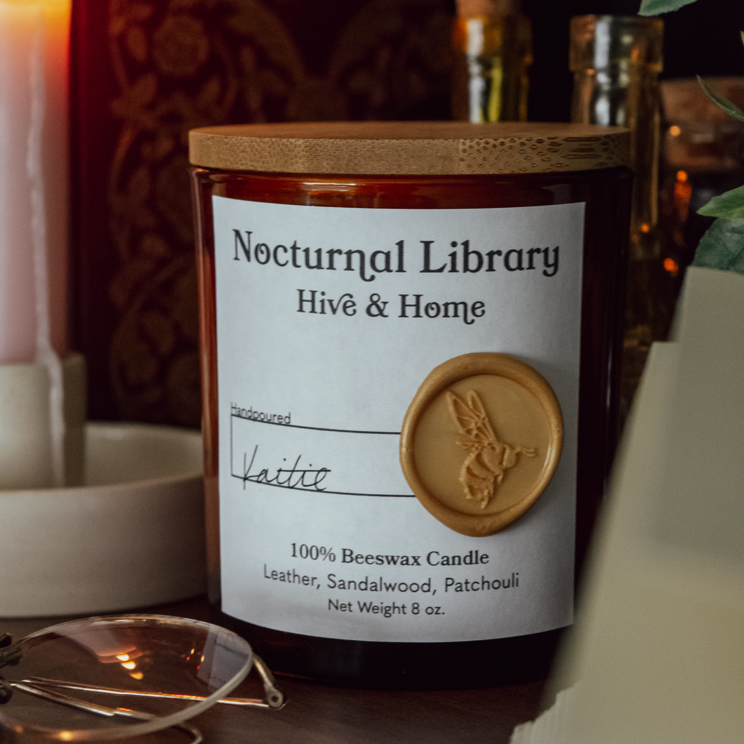 Nocturnal Library Beeswax Candle