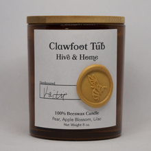 Load image into Gallery viewer, Clawfoot Tub Beeswax Candle
